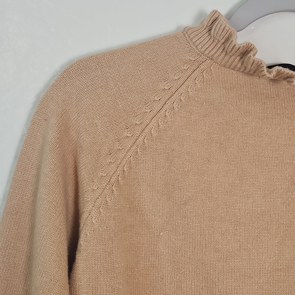 BTFBM Camel Ruffle Button Sweater S - Picture 9 of 12